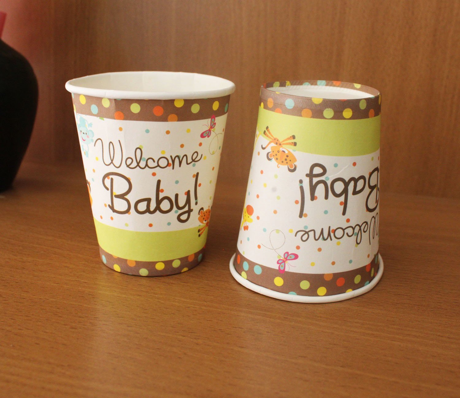 GeekGoodies Kids Birthday Party - Paper Glass Welcome Baby (Pack of 12)