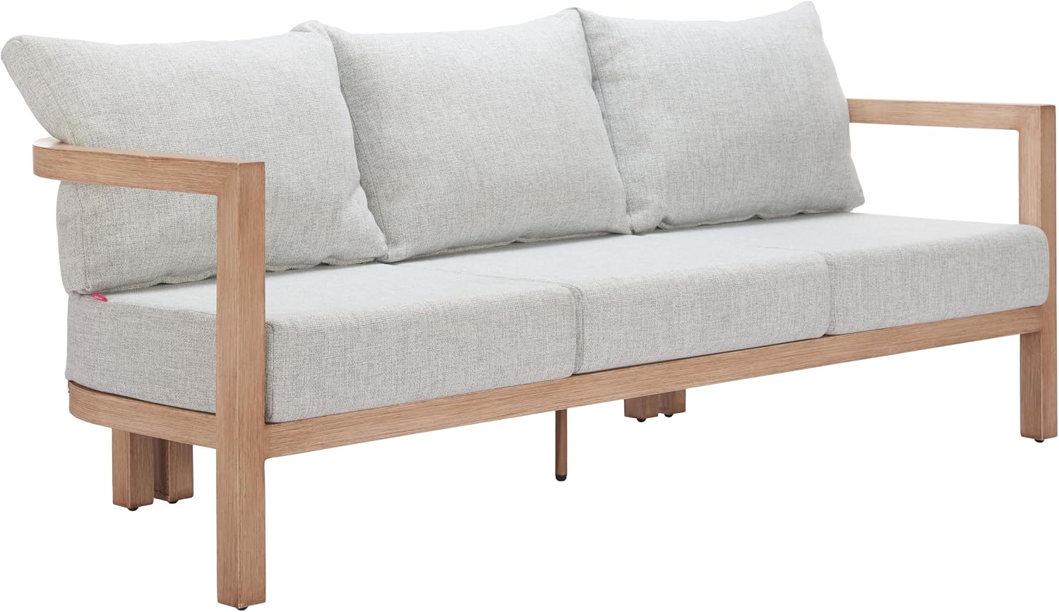 Zuo Leto Sofa Gray, Gray Sofa, Modern Style, Patio Furniture, Outdoor Fabric, Seats up to 3, Aluminum, Outdoor Living, 78.1" W x 29.5" D x 33.5" H, Non-Stackable