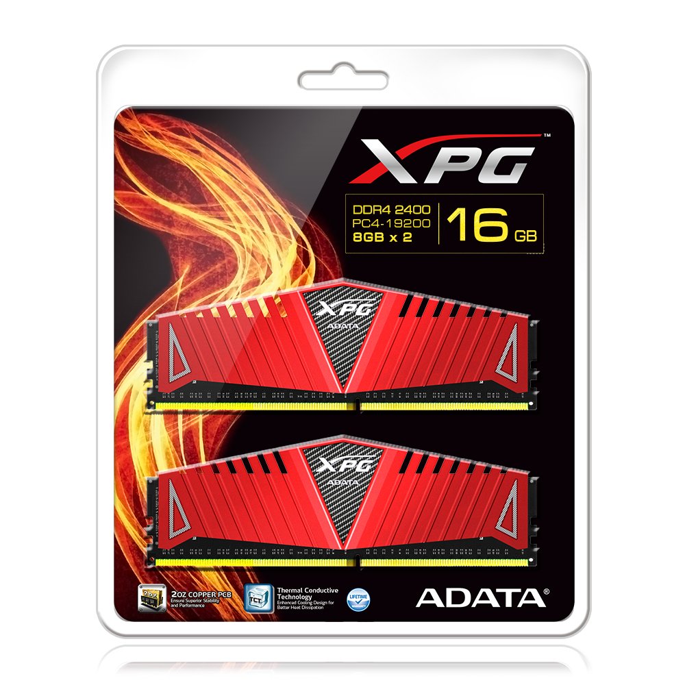 ADATA XPG Z1 DDR4 2400 MHz (PC4 19200) 16 GB (8 GBx2), módulos de