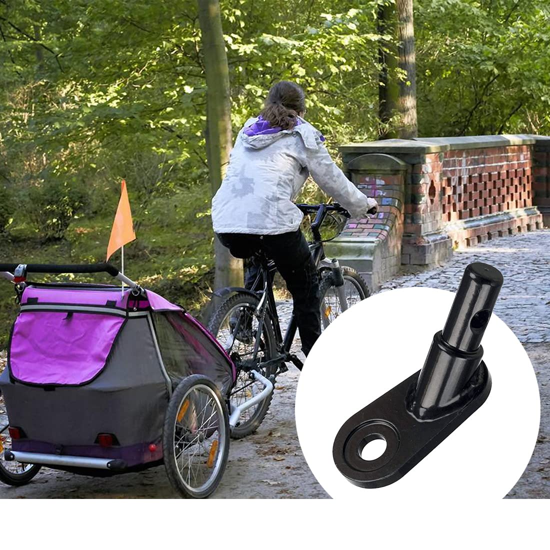 HONGECB Coupleur de Remorque de Vélo en Acier, Attelage pour Fret, Enfants et Chiens