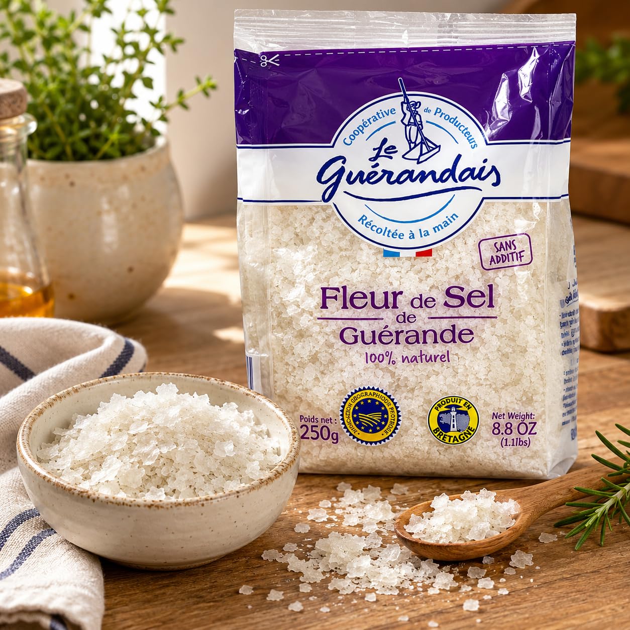 Amazon.com : Fleur De Sel De Guerande 250 G (1 PACK) : Grocery