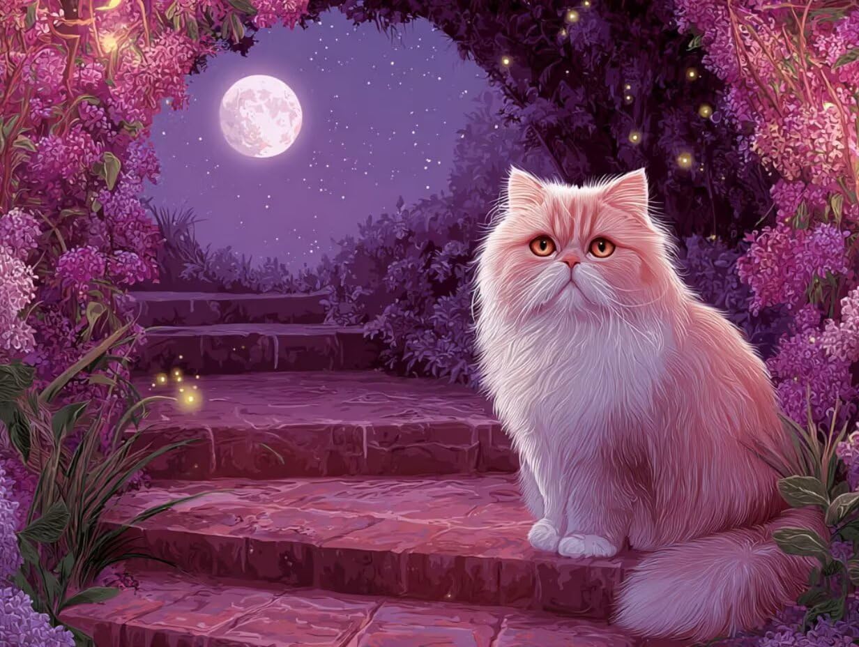 Puzzle pour Adults 2000 Pièces, La Lune du Chat, Jigsaw Bois de YHPGL4-602