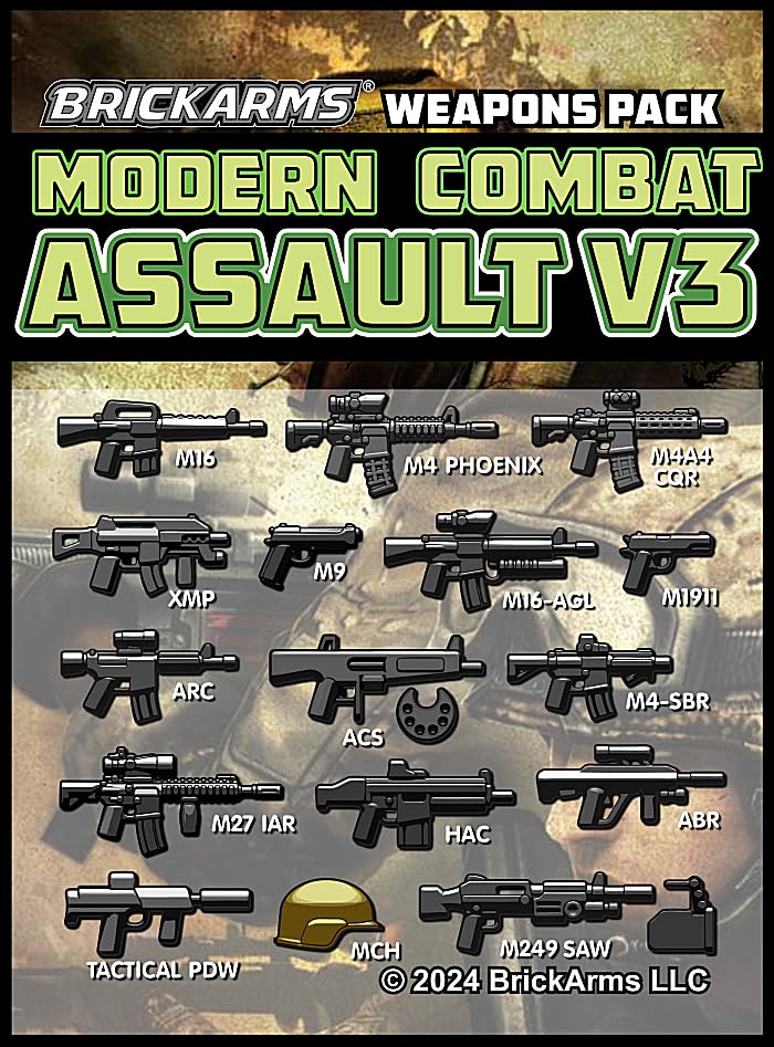 BrickArms Modern Combat Assault Weaponpack, Custom Guns for LEGO® minifgures, Medium - Image 2