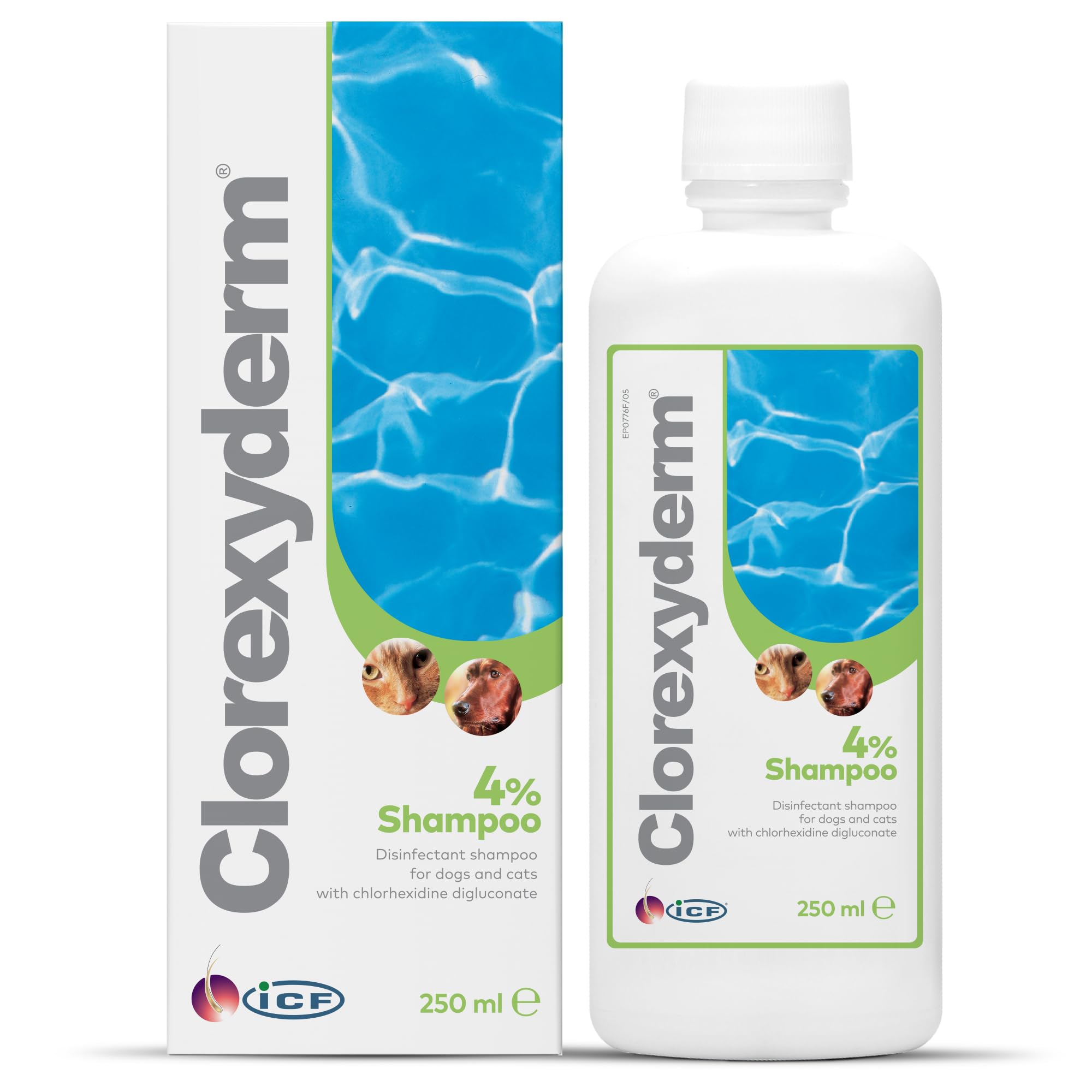 Clorexyderm 4% Shampoo für Hunde, Katzen & Pferde | Tiefenreinigung & Fellpflege | Unterstützt Hautfeuchtigkeit & Frische | Sanfte & Effektive Formel | 200ml