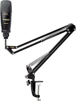 Marantz Professional Pod Pack 1 USB Condenser Microphone Kit for Gaming, Streaming and Podcasting with Built-In Audio Interface, Adjustable Boom Arm and Desk Clamp, Plug-and-Play