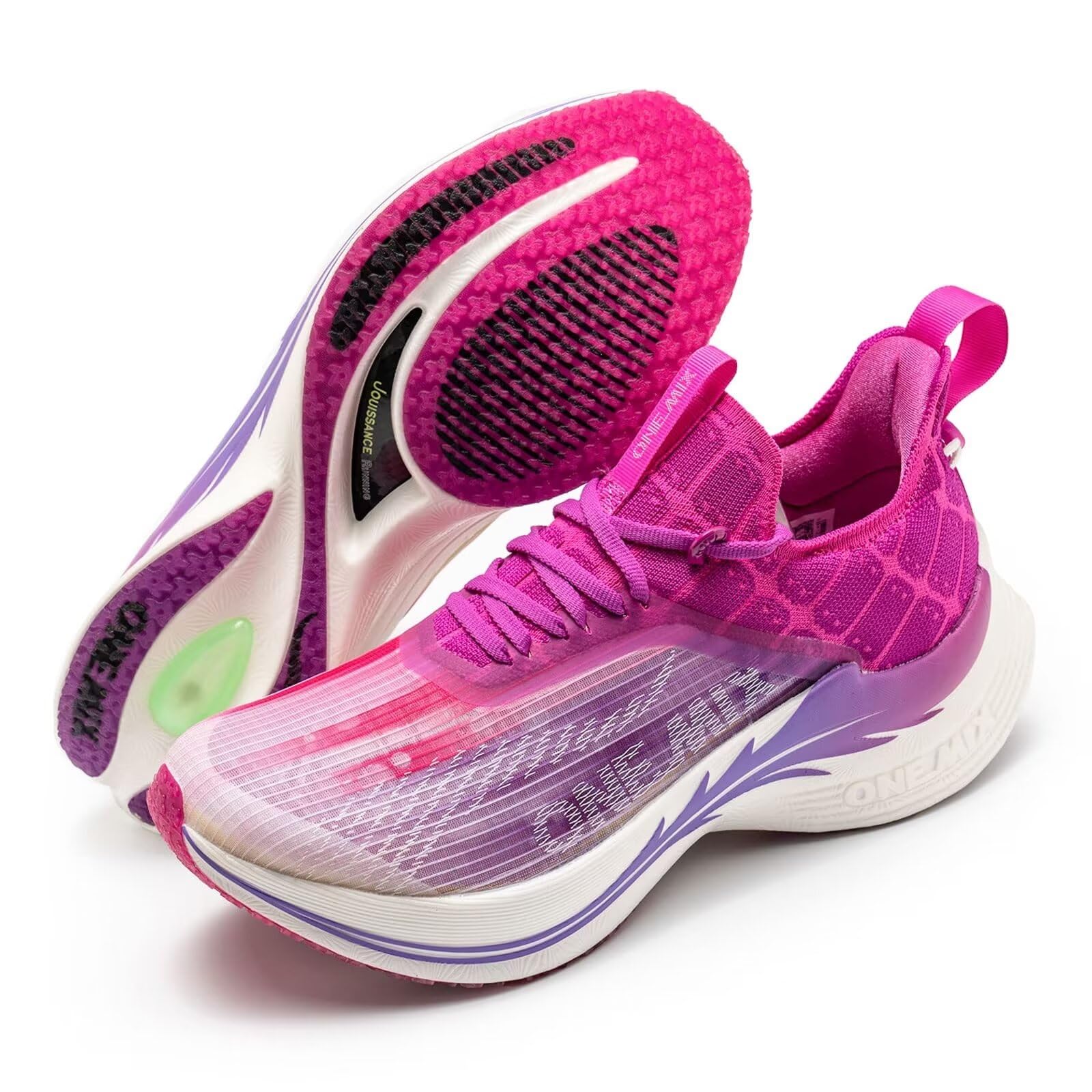 Men's Road Running Shoes Marathon Running Shoes Carbon Fiber Plate Running Shoes Wide with Arch Support Lightweight Breathable Sneakers ONEMIX Light Armor 21601