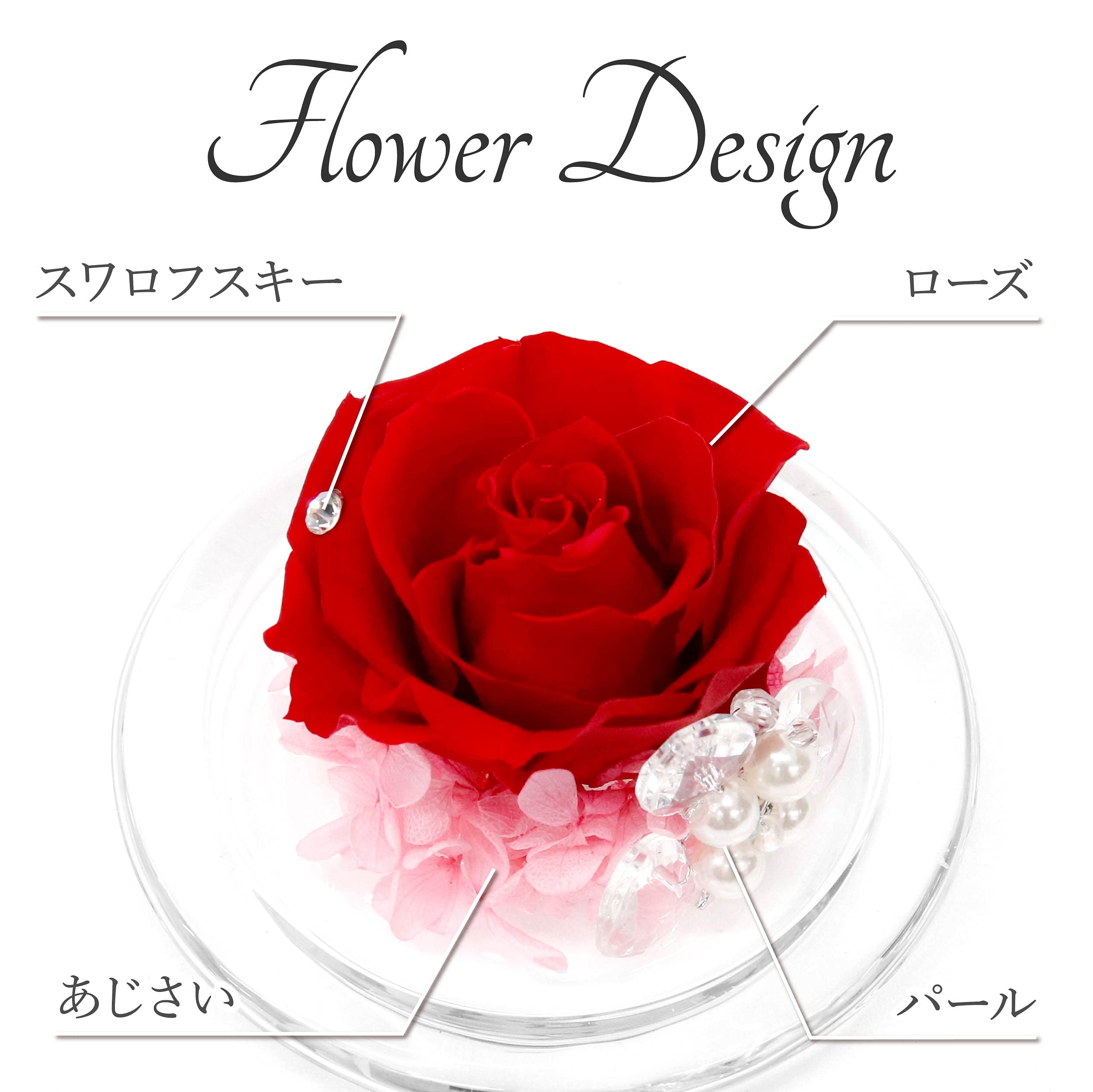 Amazon｜【名入れ可】 プリザーブドフラワー ガラスドーム ギフト