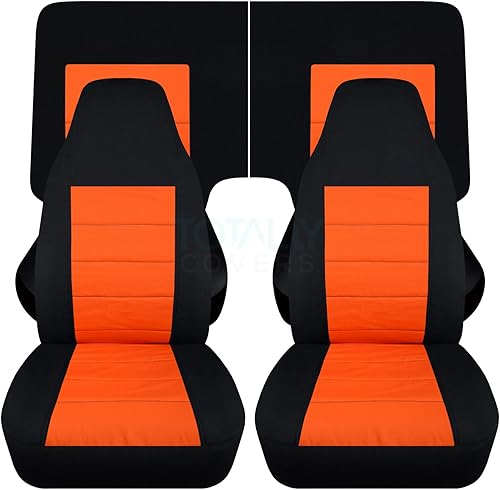 Miniatura 7 de Totally Covers Compatible con cubiertas de asiento para Chevy Camaro 1982-1992: Negro - Juego completo (23 colores) Cupé/Convertible Banco Negro