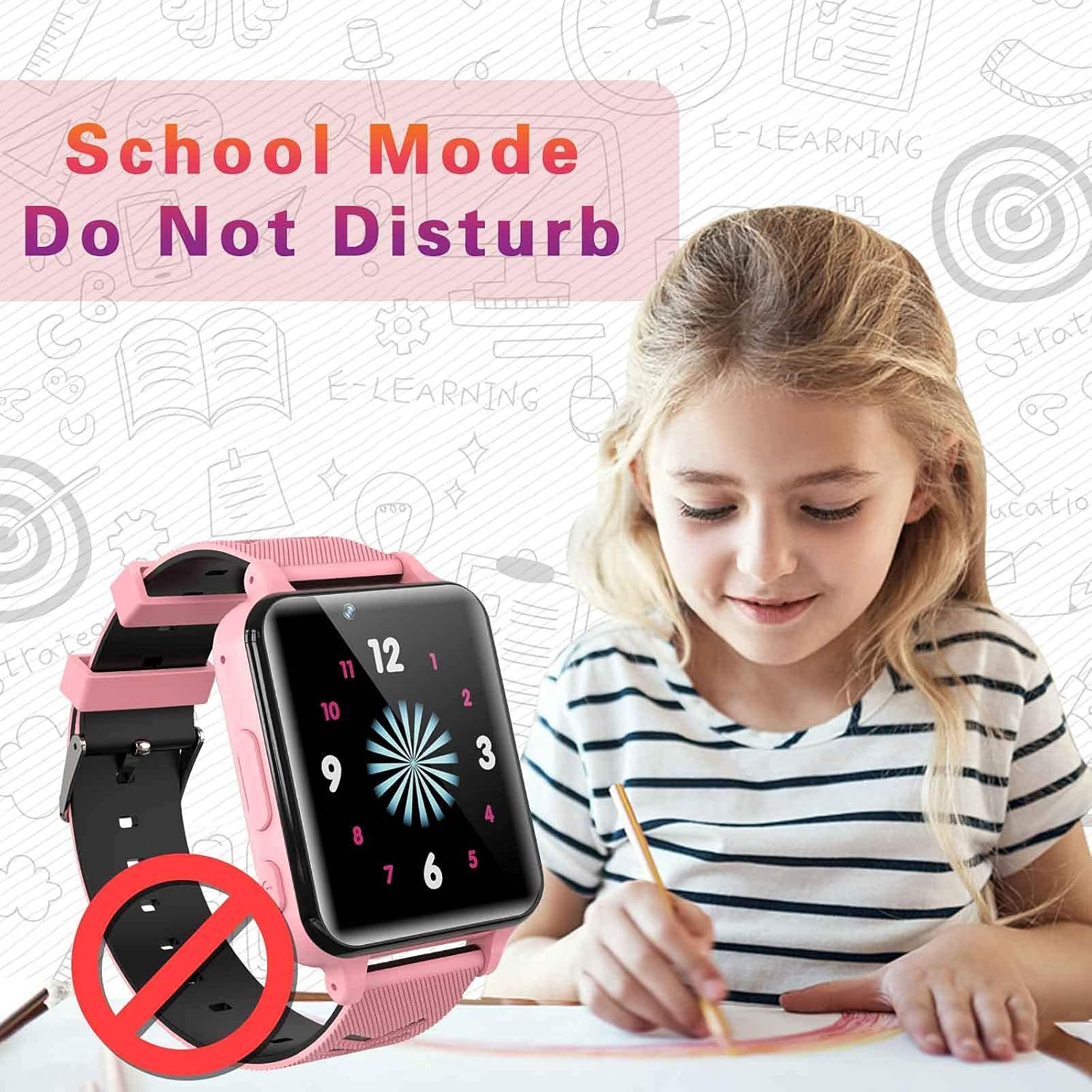 Lowest Price WILLOWWIND Kids Smart Watch for Boys Girls - Children's Smartwatch with 14 Games Music Mp3 Player Alarms Calculator for Students 4-12 Years Old Birthday Gift (Pink)
