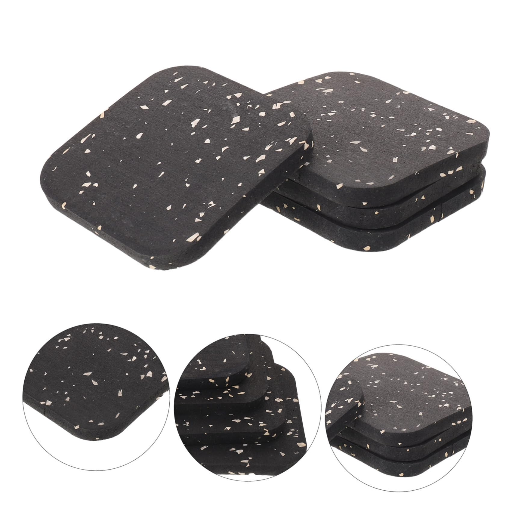 Tappetino Antivibrazione per Tapis 8 Pezzi in Gomma ad Alta Densità | 3, 94x3, 94x0, 4 Pollici, Doppia Faccia Antiscivolo, Protezione Pavimento e Moquette
