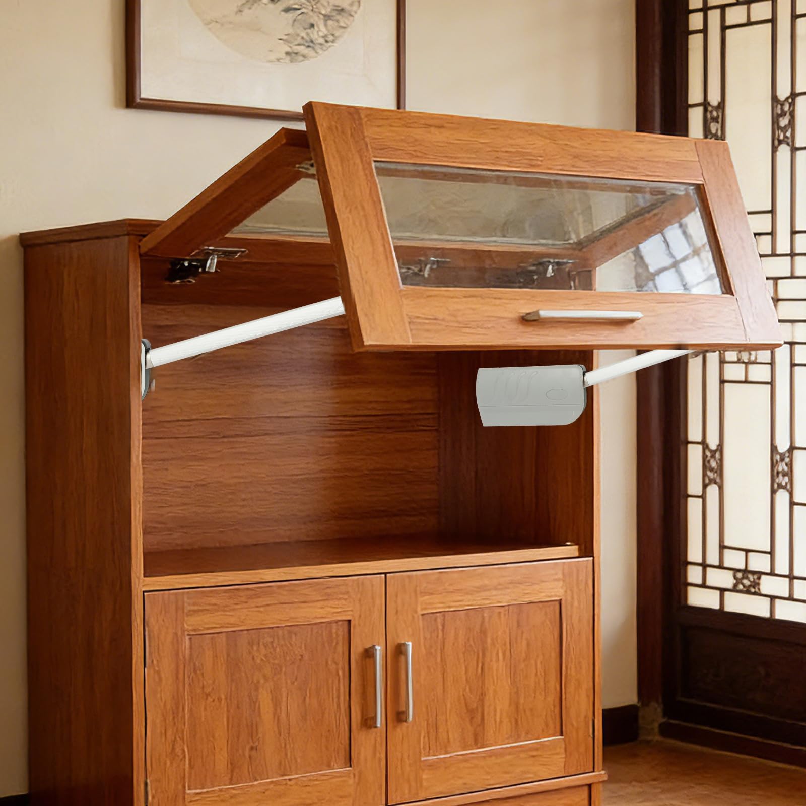 Lot de 2 supports de levage inversés pour porte d'armoire - Amortissement