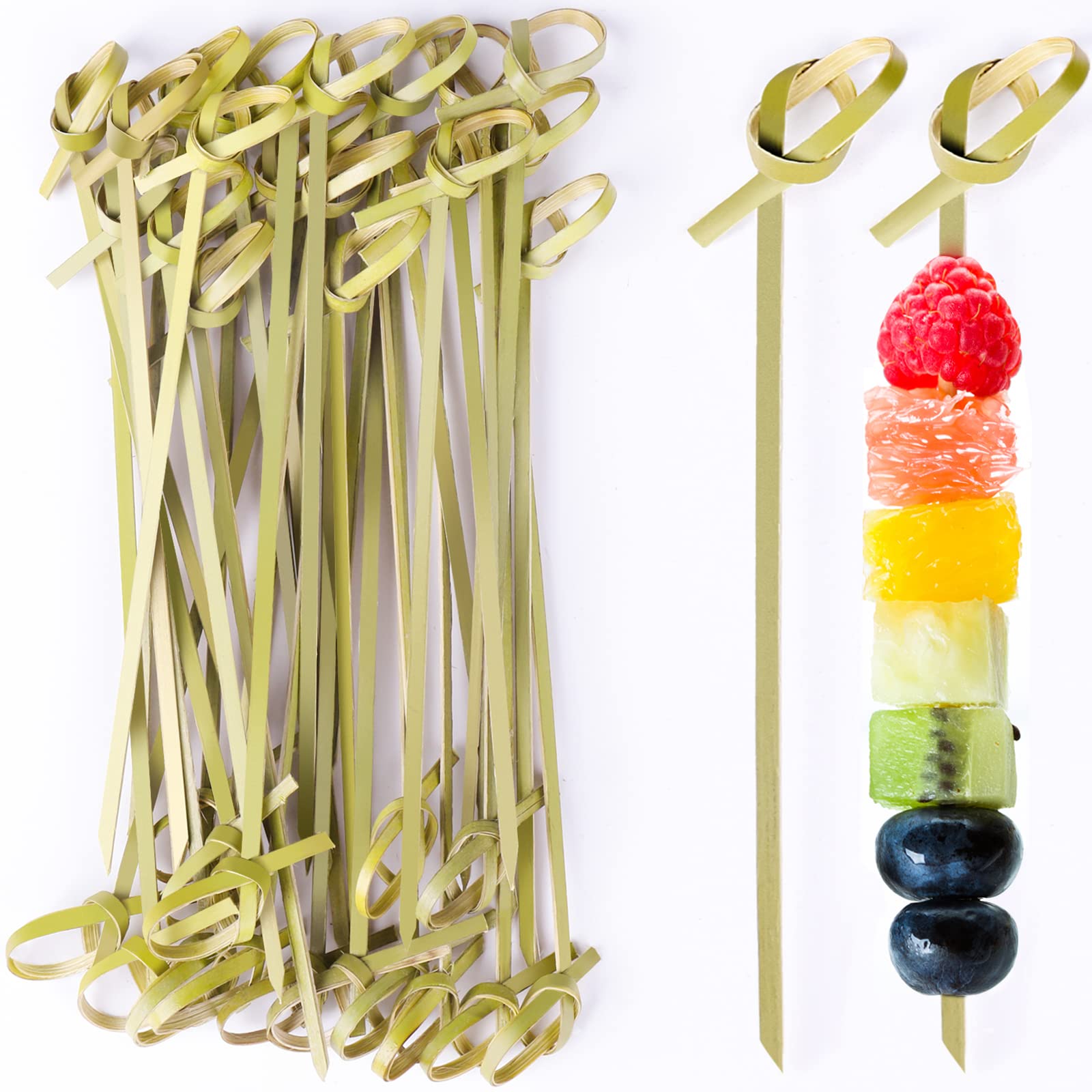 1000 Pcs Cocktail Picks, Handmade Fancy Toothpicks for Appetizers Food Drinks Fruit, 4.7 IN Long Bamboo Skewers Decorative Cocktail Sticks for Party Supplies Charcuterie Boards Accessories