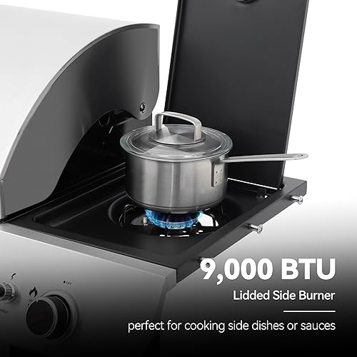 Miniatura 7 de Royal Gourmet SG5002 Parrilla de gas propano de 5 quemadores con quemador lateral y quemador de sellado, parrilla de gas de acero inoxidable con