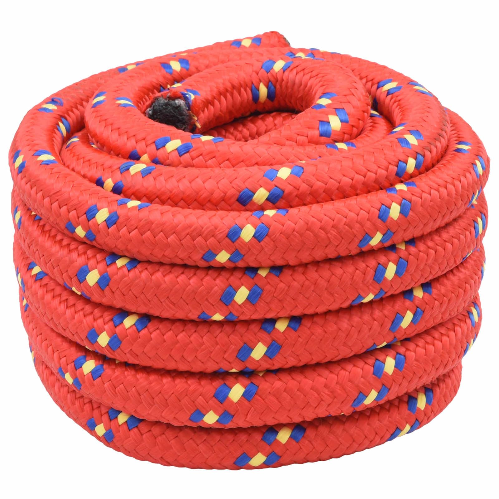 Bootsseil 5 m × 5 cm rot PP – wasserdicht, UV-beständig, schwimmfähig | Wasser- und meeresfest, UV-beständig, schwimmfähig, aus Polypropylen, für Boot, Camping, Ladungssicherung