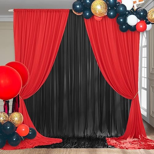 Cortinas de fondo blancas de 10 x 10 pies, cortinas de fondo color rubor de 10 x 10 pies y cortinas de fondo de lentejuelas plateadas de 10 x 4 pies