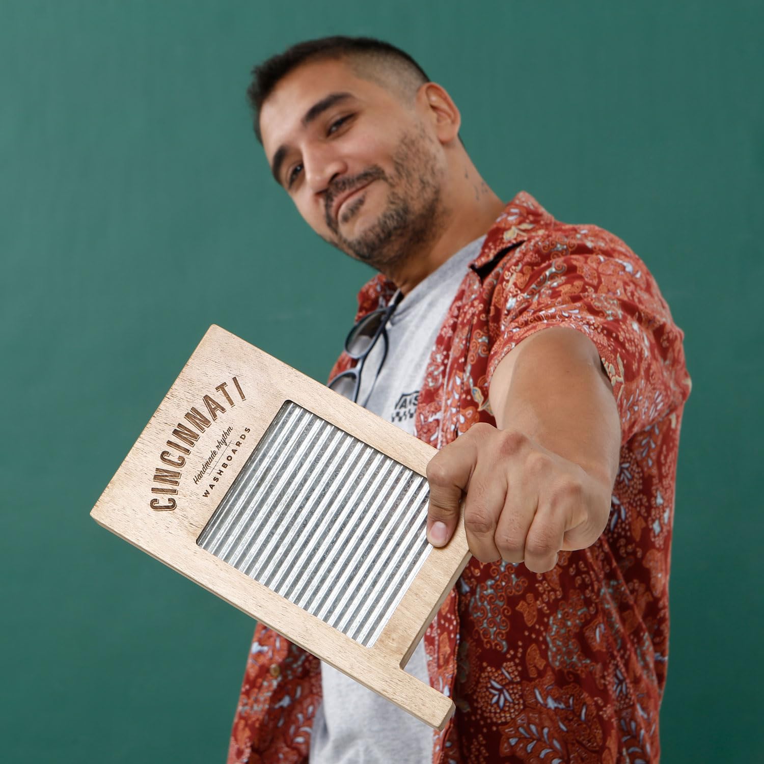 Cincinnati Washboards CW-1 Percussion Waschbrett Pocket mit keepdrum Mikrofasertuch