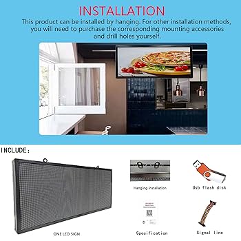 Amazon.com : HS Led Sign Scrolling Programmable ,Open Neon