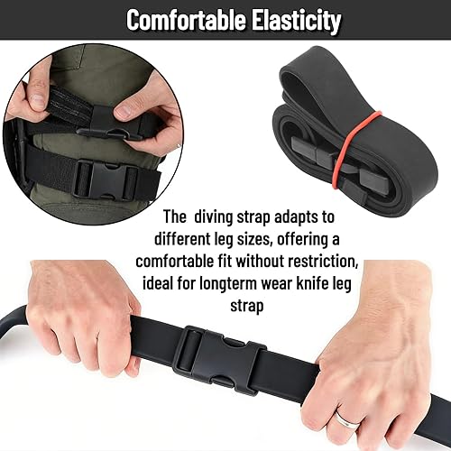 Miniatura 2 de Correas de cuchillo de buceo, correas de goma de liberación rápida para cuchillos de buceo, cinturón de repuesto para cuchillos de buceo