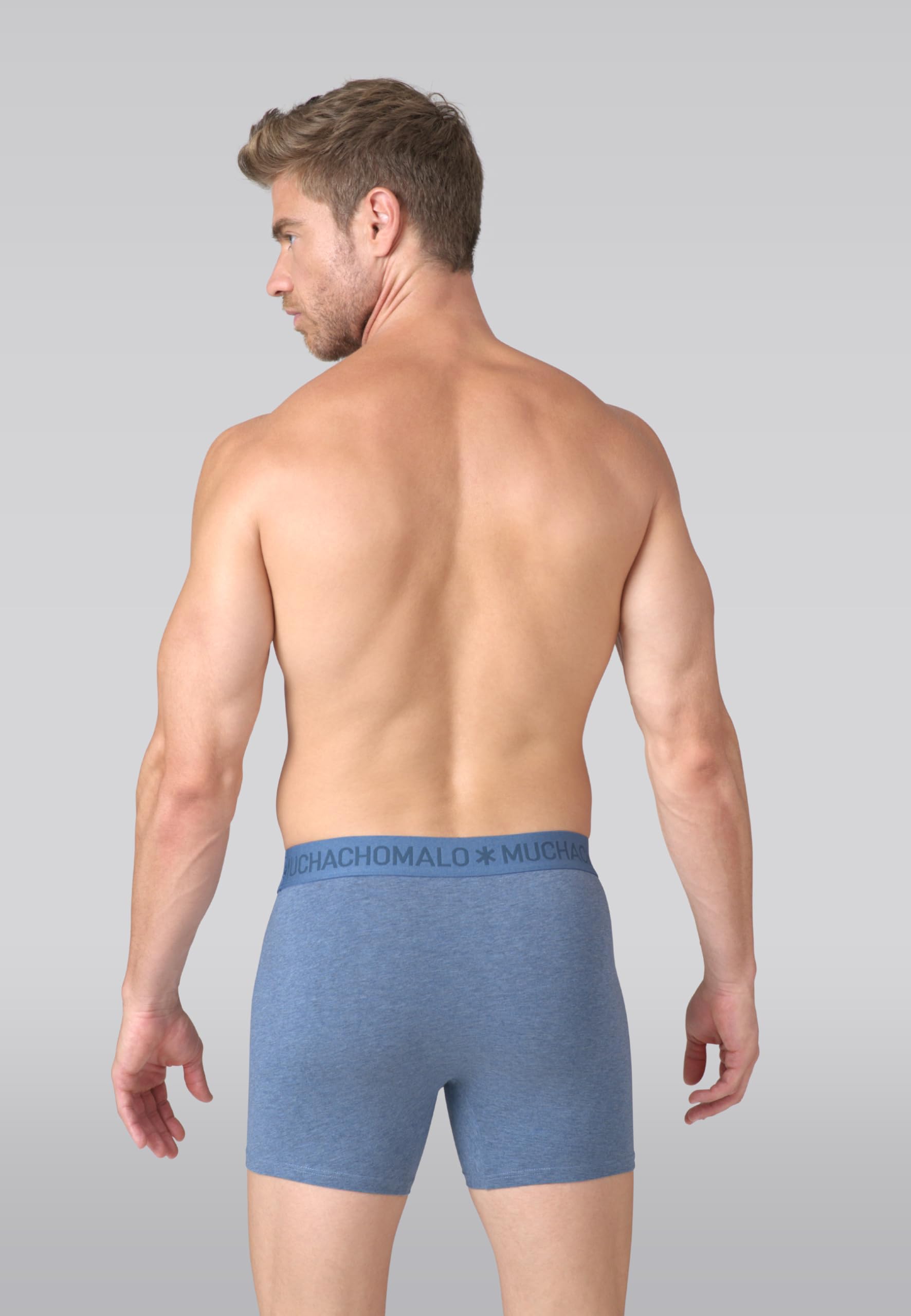 Muchachomalo Calzoncillos para Hombre, Ropa Interior Lisa de Algodón para Hombre, Pack de 3 Unidades, Bóxers Lisos de Corte Clásico con Cintura Elástica