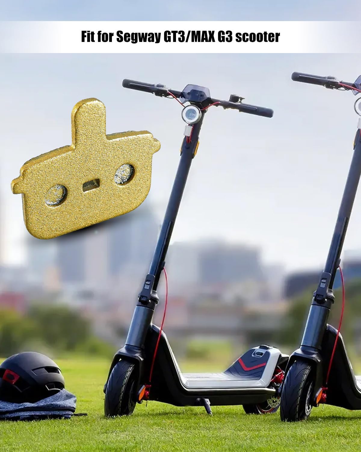 Metal Brake Pads Compatible with Segway GT3 MAX G3 Scooter, 2Pcs