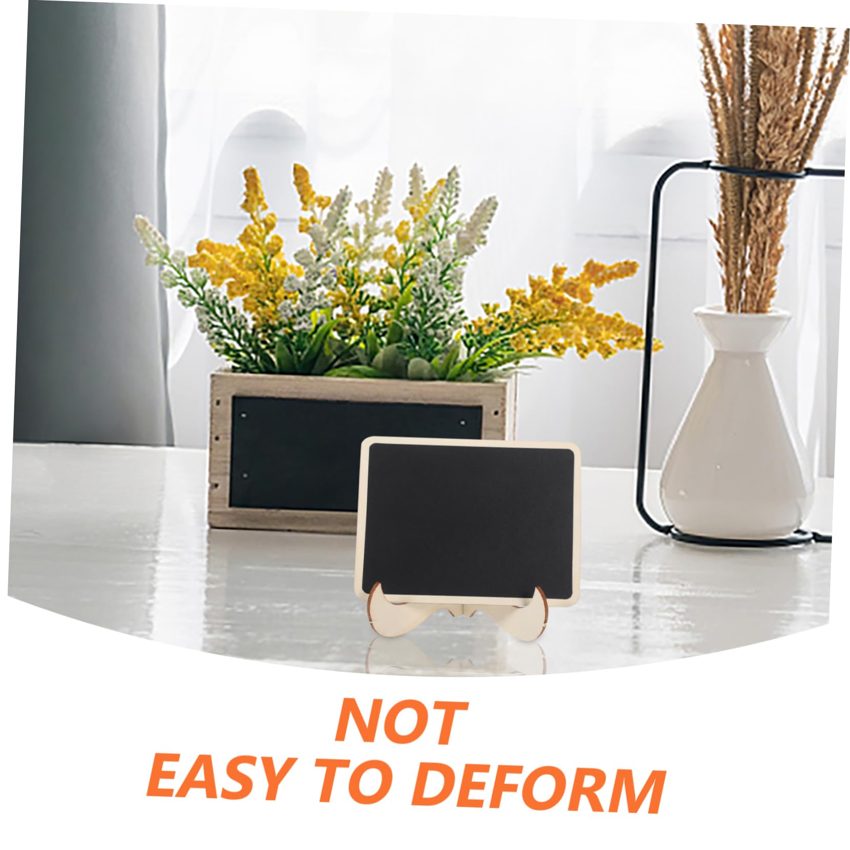 EXCEART 5 Sets Rechteckige Tafel Zeichen Mini Tafel Set Für Home Decor Holz Tafel Löschbaren Kreide