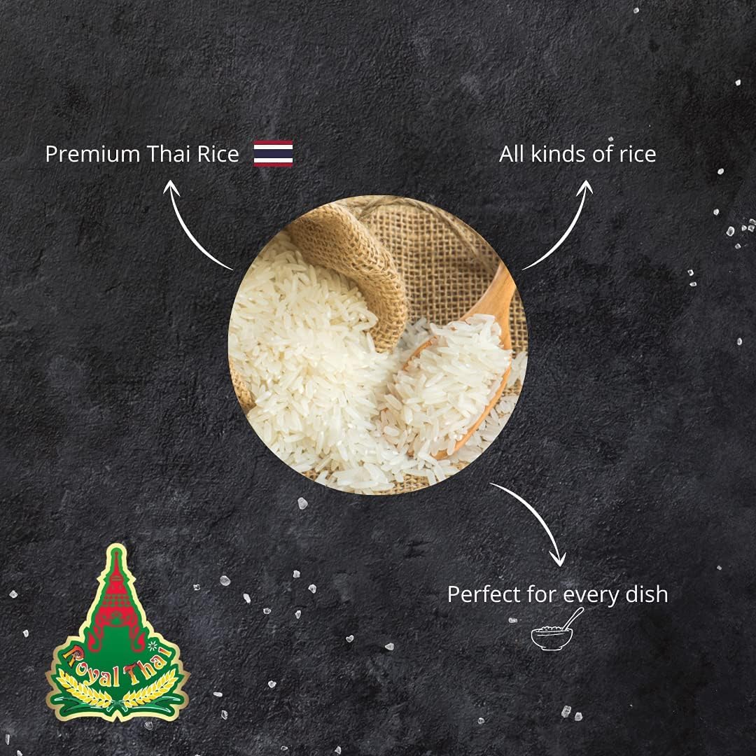 ROYAL THAI RICE Jasminreis Langkorn Duftreis 20 kg - Perfekt für asiatische Gerichte, Basmati-Alternative, lockerer Reis, Currys, Wokgerichte Sushi mit Kajal