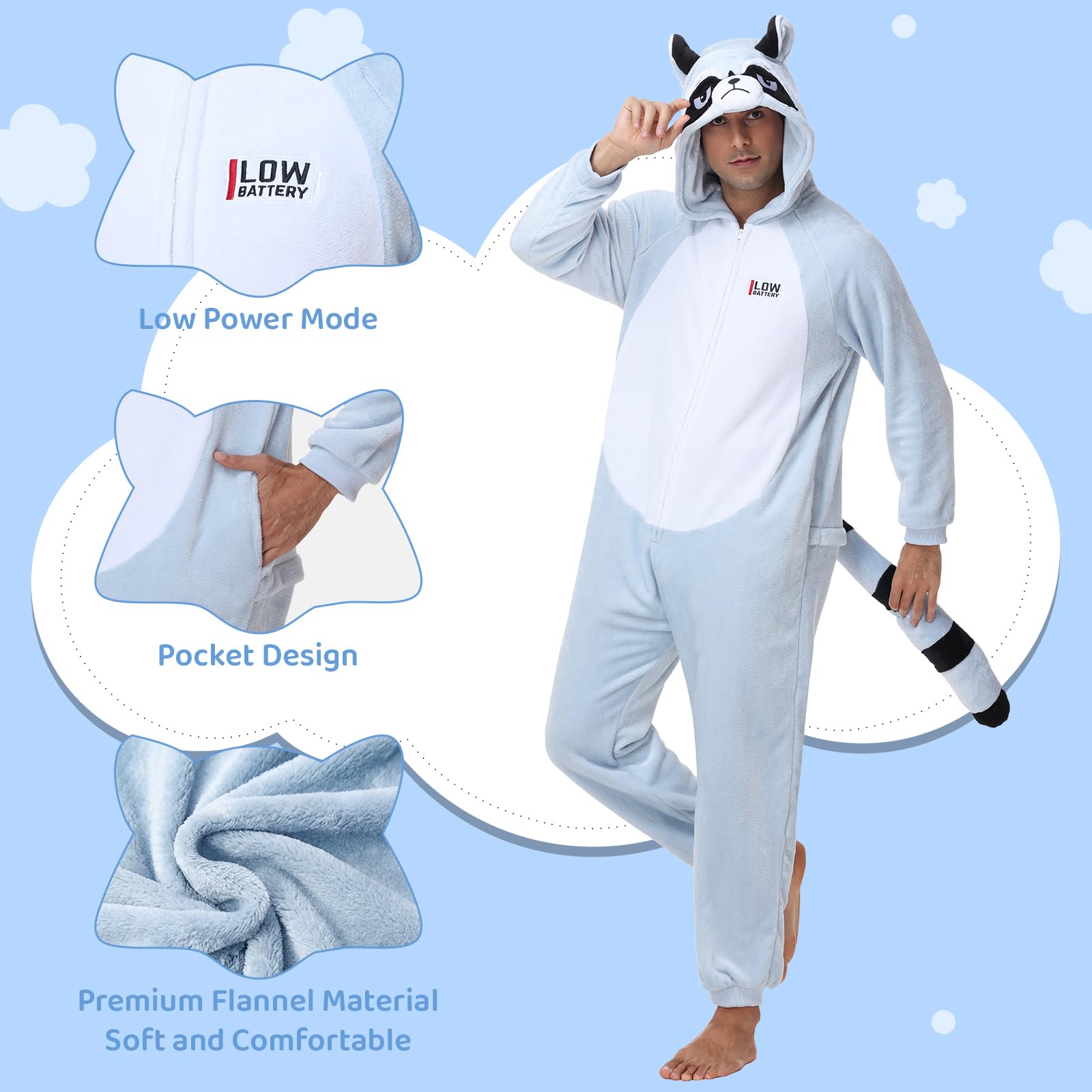 Ezuwail Pijama unisex para adultos, disfraz de animal para mujeres/hombres