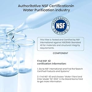 GLACIER FRESH EDR3RXD1 Refrigerator Water Filter, Compatible with 4396841, KAD3RXD1, WHR3RXD1, 4396841, 4396710, Filter 3, 46-9083,46-9030, 9030, 9083 Refrigerator Water Filter, 1 Pack