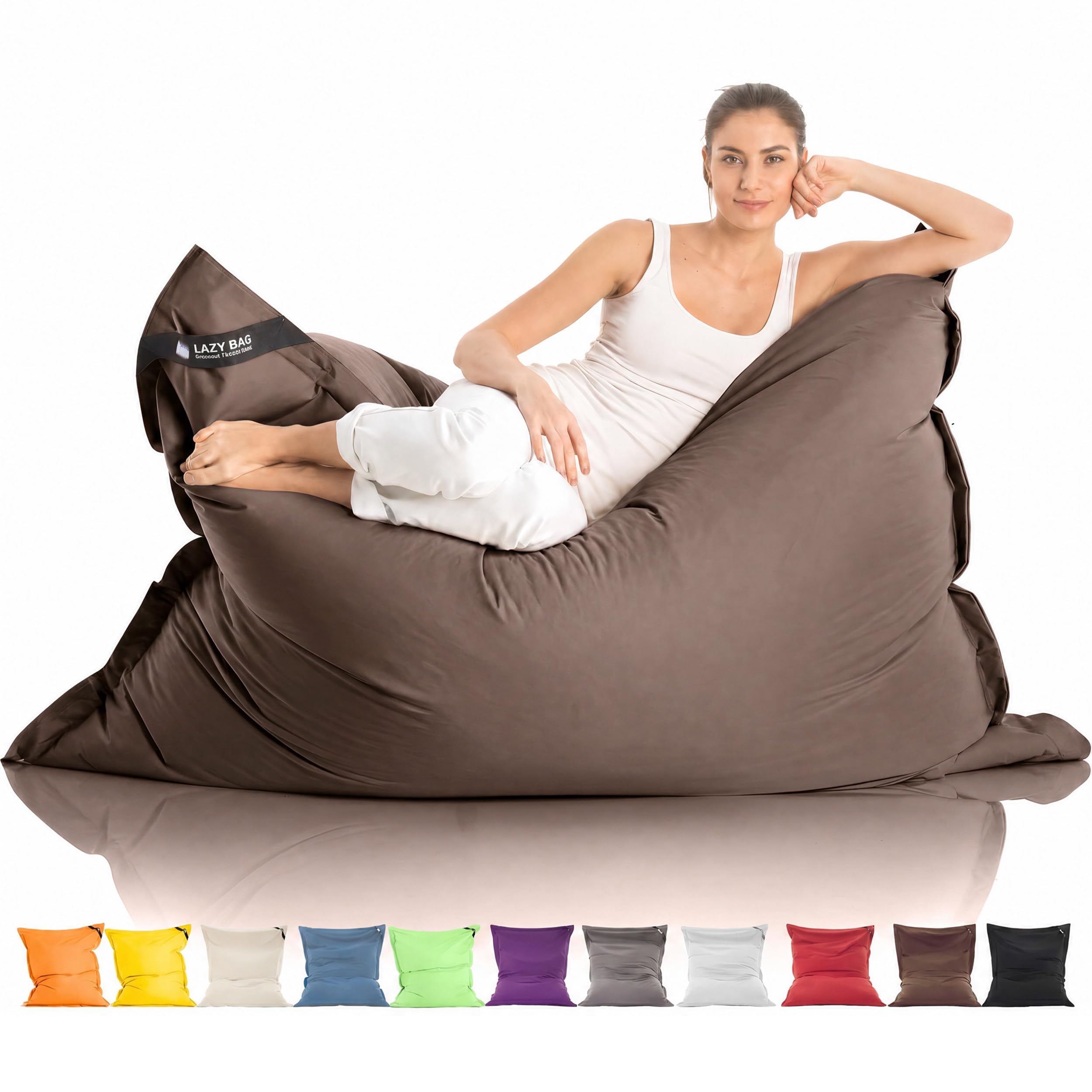 LAZY BAG® Giant Bean Bag Chair XXL 180x140 cm, Indoor & Outdoor