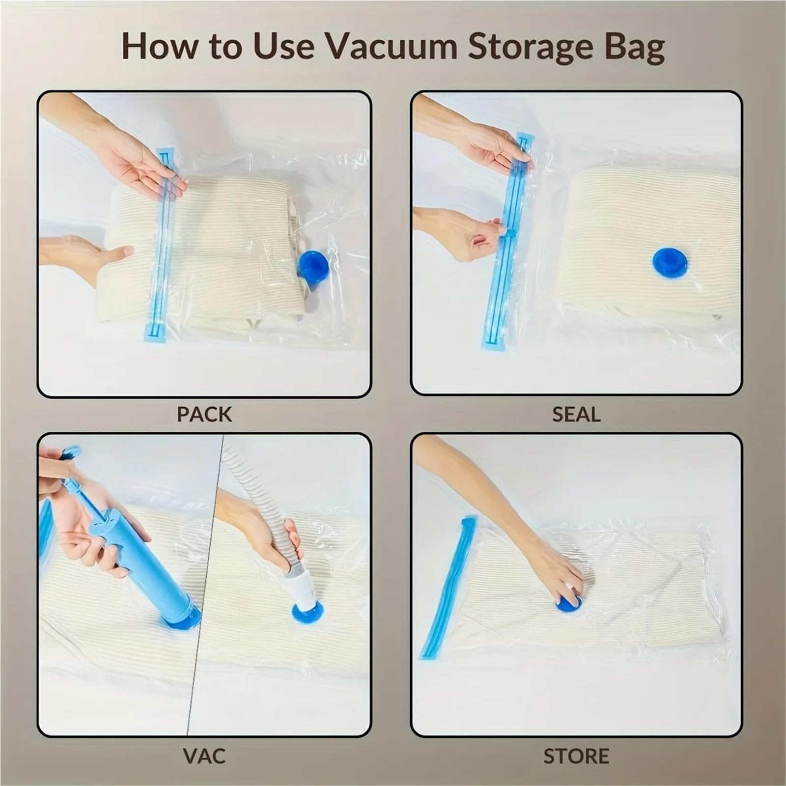 Bolsas de Compresión al Vacío Juego de bolsas compresión al vacío 8/11 piezas