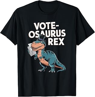 Vote-osaurus Rex Funny Political Dinosaur Men T-Shirt