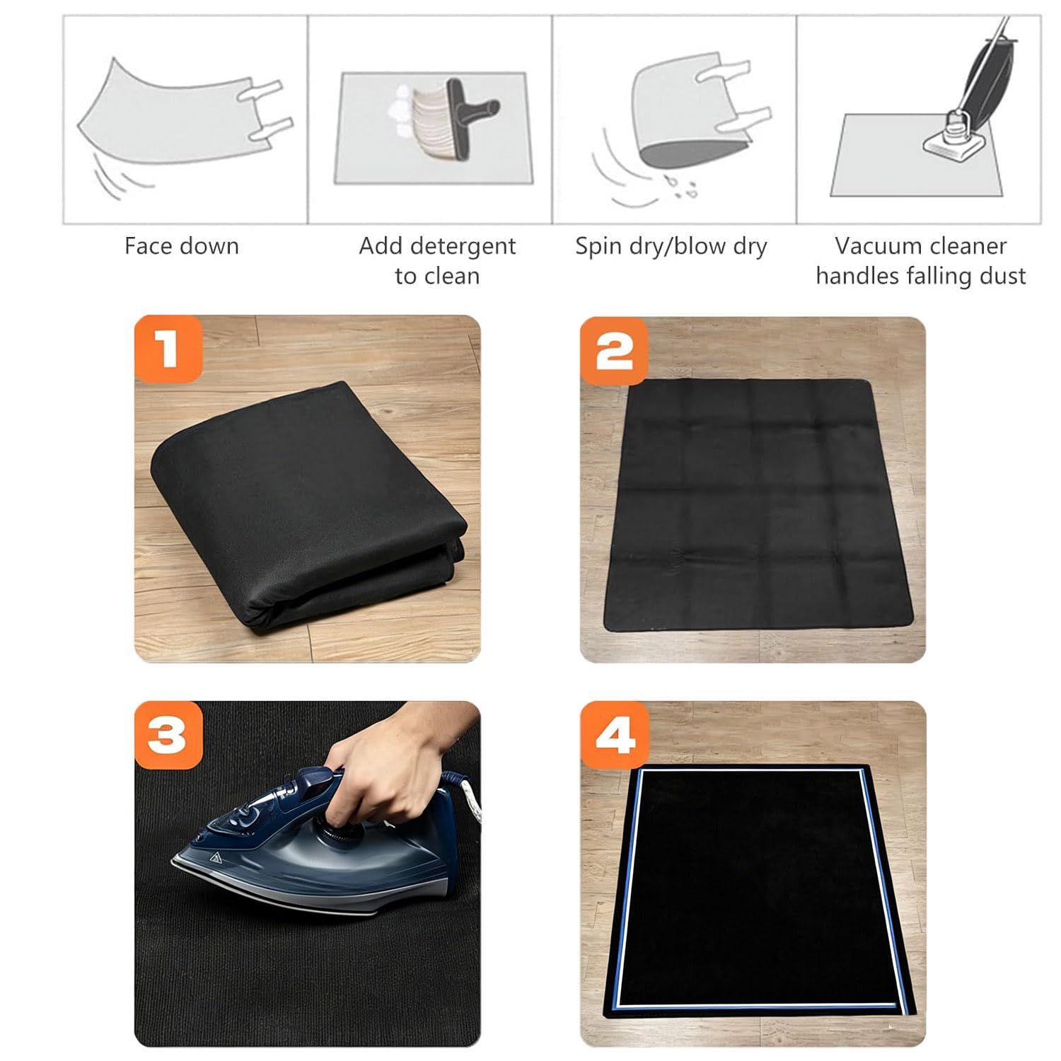 Tapis de Batterie,160x200cm Noir,Tapis Antidérapant & Insonorisant pour Batterie Acoustique & Électronique,Idéal Studio & Maison,Professionnels et Débutants