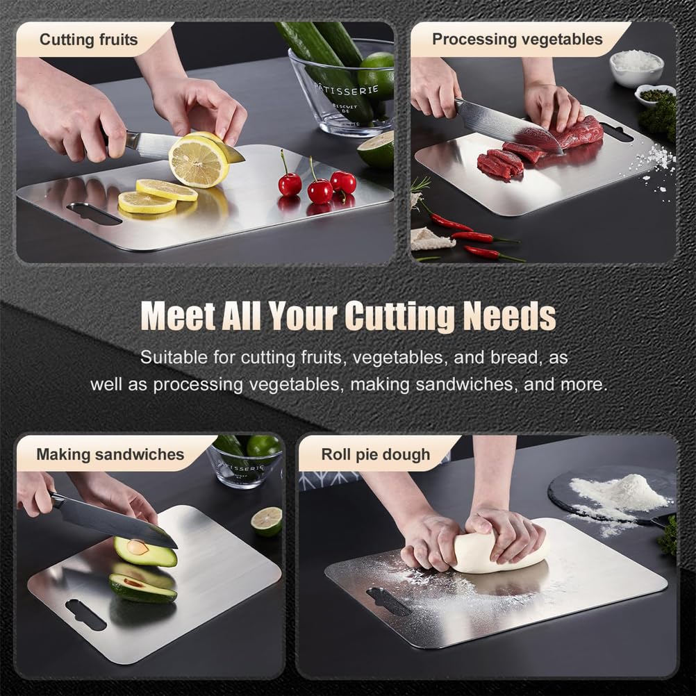 Tabla de cortar, ligera, segura para carne, frutas y verduras, material puro duradero, ideal para cocineros y cocineros caseros
