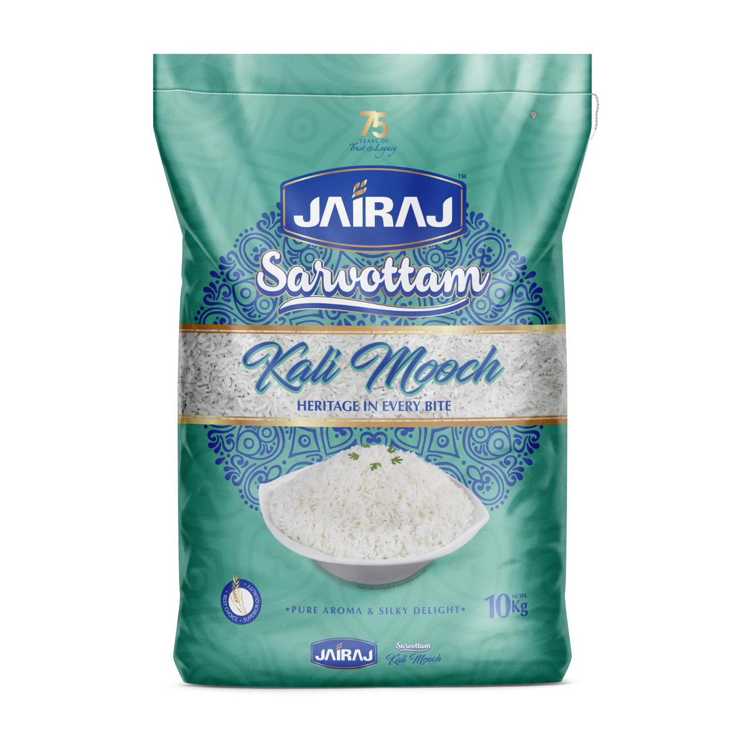 Jairaj Sarvottam Kali Mooch Rice-10kg - Healthy Daily Rice, Heritage in Every Bite, Easy-to-digest (B0D56DTCC3) Amazon Price History, Amazon Price Tracker