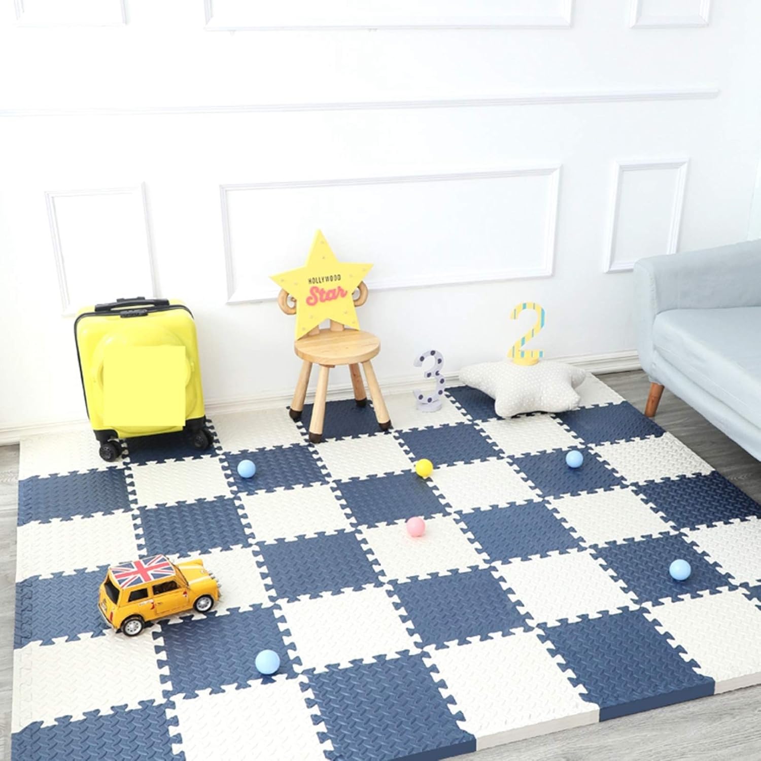 ジョイントマット 大判 プレイマット パズルマット 衝撃吸収 EVA カラフル カラー 防音 水洗いもOK 30*30*1.2cm*