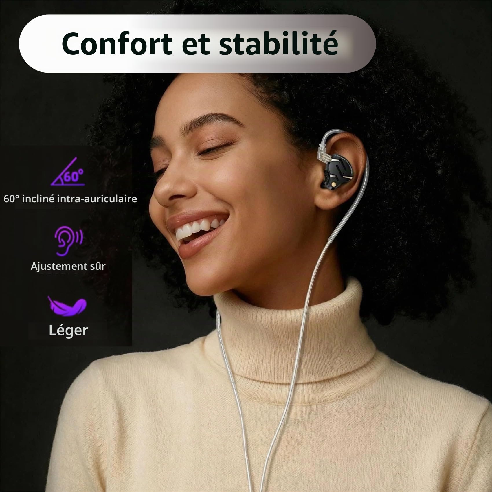 Écouteurs intra-auriculaires KZ ZS12 PRO 2 avec moniteur d’oreille, 5BA+1DD 6 conducteurs hybrides pour jeux, écouteurs filaires avec basse immersive et son HiFi pour les musiciens, chanteurs et