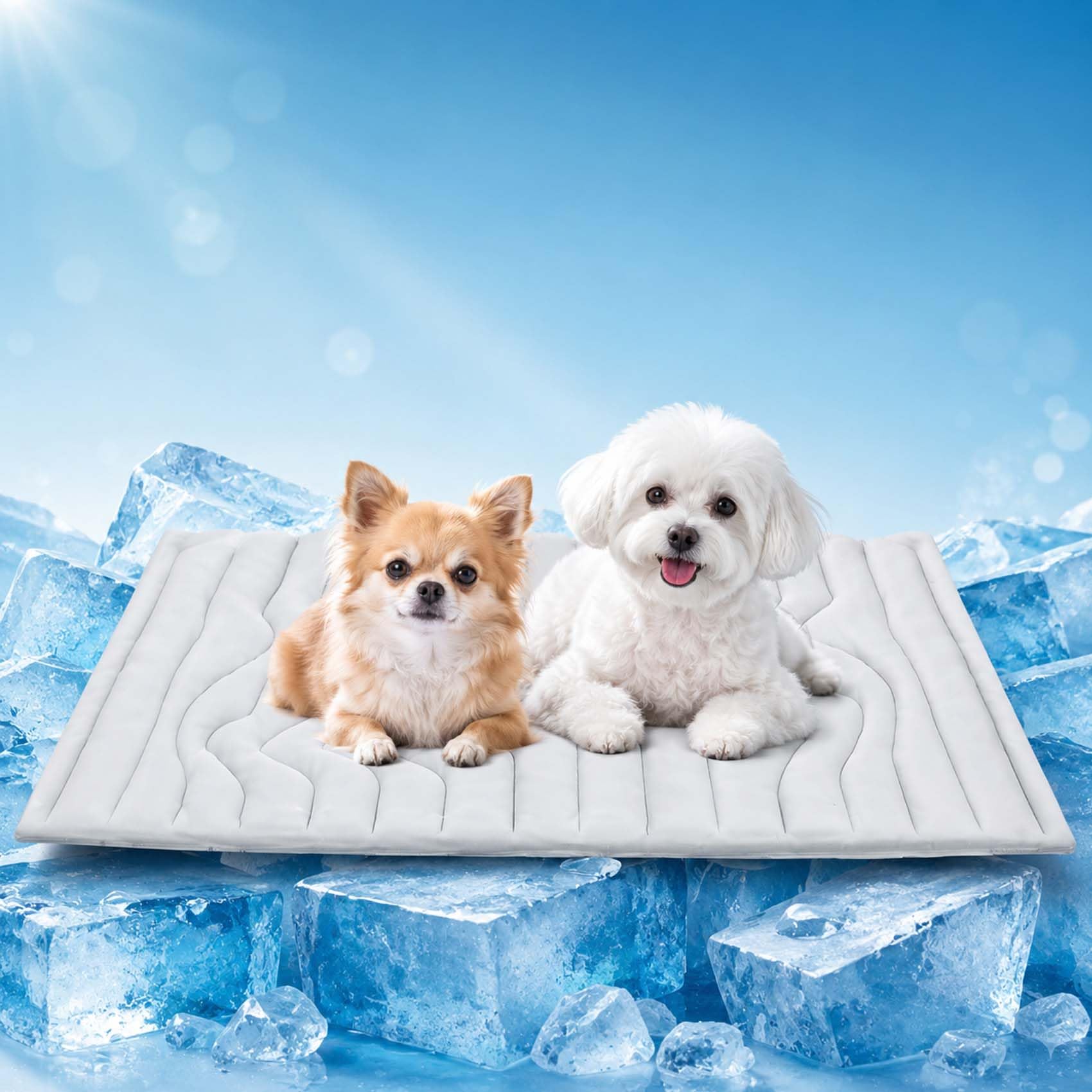 Leyof Pfotenchill KüHlmatte, Pfotenchill - Die Innovative KüHlmatte füR Hunde, Pfoten chill KüHlmattes — Waschbar, füR Den Sommer, füR Innen & AußEnbereich Geeignet (Grau,M)