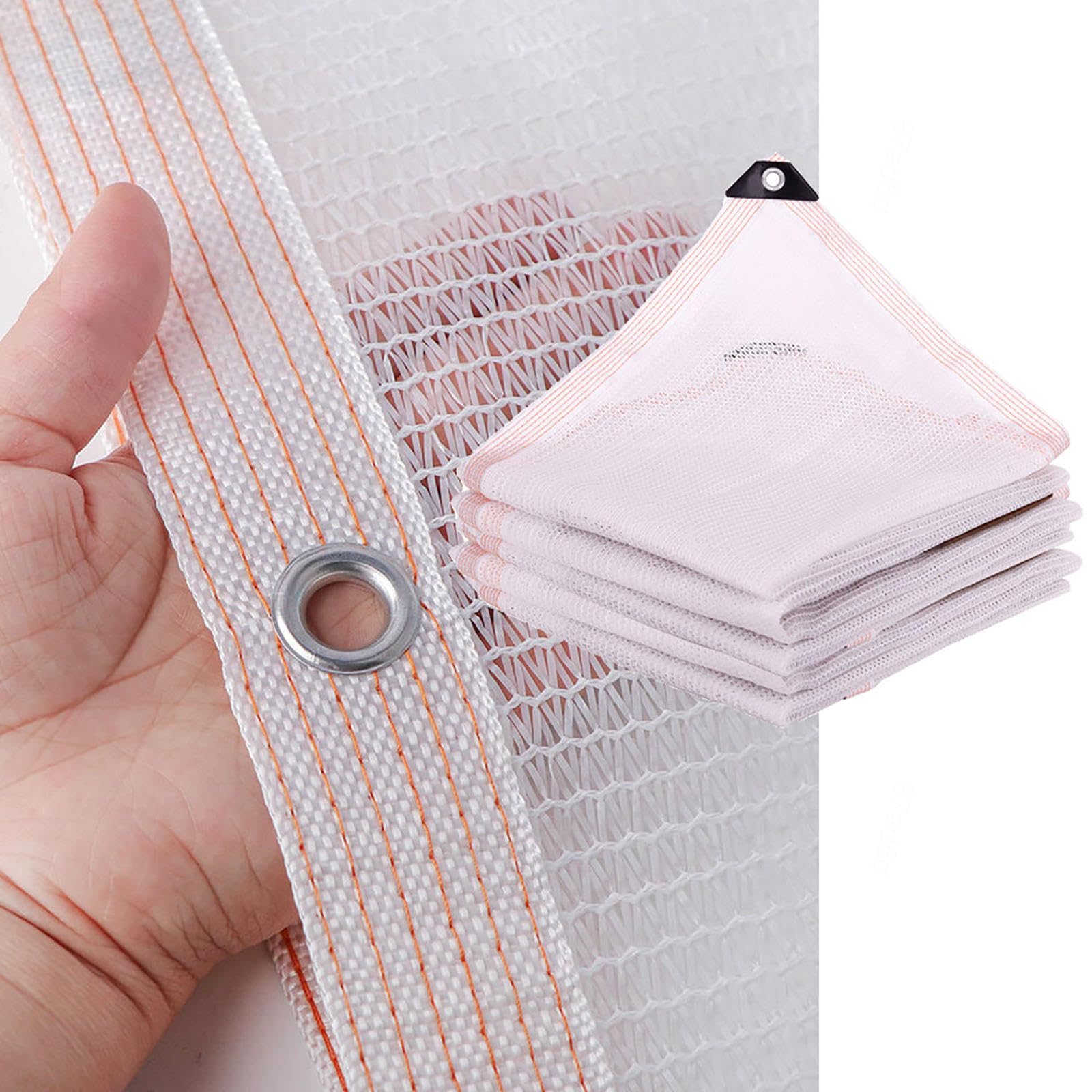 Bâche en maille de protection solaire respirant blanc 2x6m pour l'ombrage extérieur