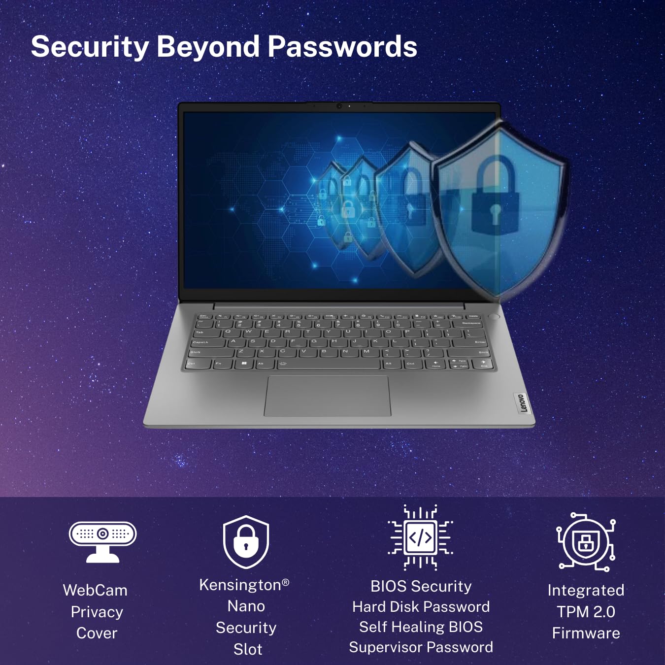 Lenovo V14 Intel Core i5 13th Gen 14" FHD (1920x1080) Antiglare 250 Nits Thin and Light Laptop (16GB RAM/512GB SSD/Windows 11 Home/Office 2024/Iron Grey/1.43 kg), 83A0A0PTIN - Image 6