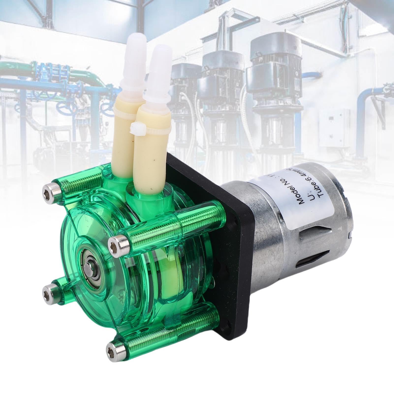Peristaltische Pumpe, 500 ml pro Minute, Flüssigkeitsdosierpumpe mit hoher Durchflussrate und stabiler 12-V-Gleichstromversorgung für Aquarium-Analyse-Industriefüllmaschinen (12V)