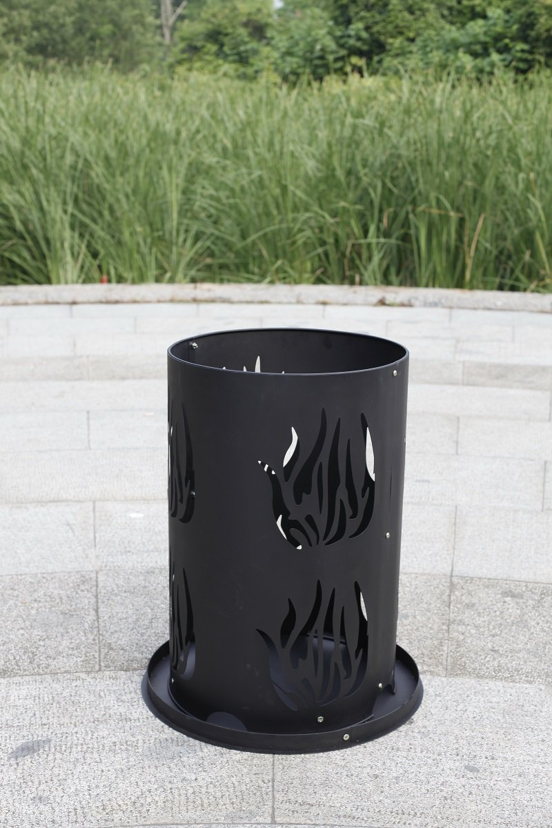 Feuersäule 80cm, schwarz, Rost