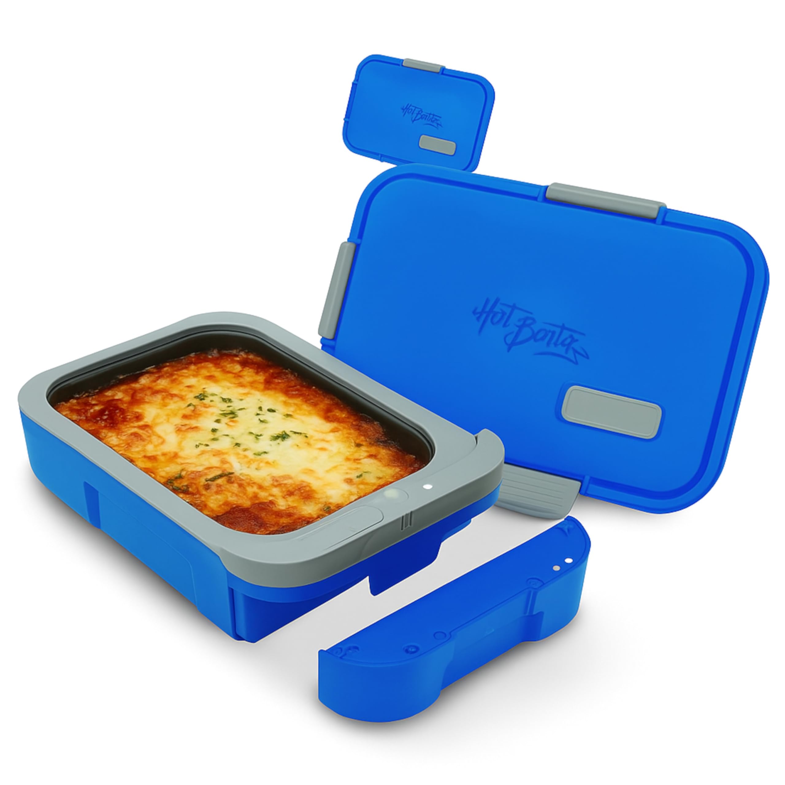 Hot Bento PLUS – Scaldavivande Elettrico Portatile con Batteria Rimovibile e Ricaricabile USB-C, Scalda Cibo in 10 Minuti, Lunch Box Termico per Ufficio, Viaggio e Lavoro, 994 ml - Blu Oceano