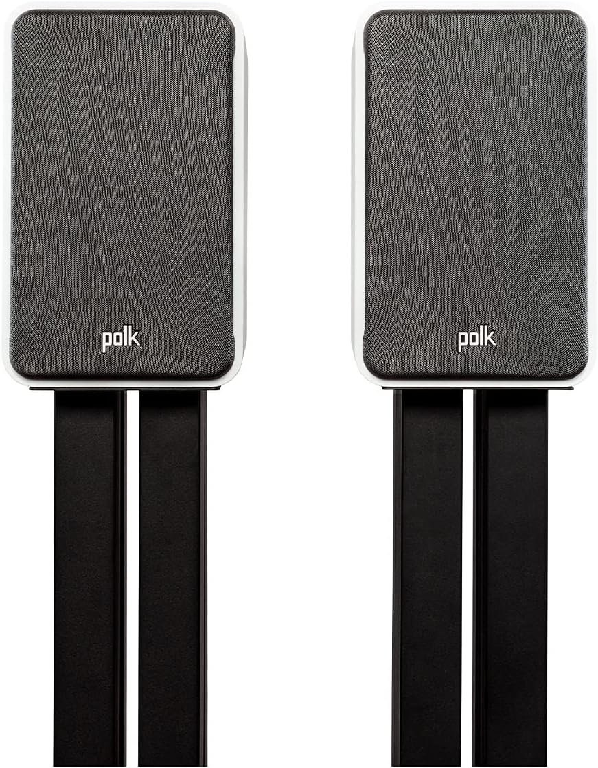 Polk Audio Signature Elite ES15 Bookshelf Speakers Cable Bundle (White)