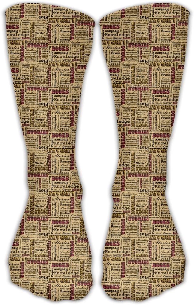 A Book Lover Medley Graduated Compression Socks For Women And Men - Best Medical, Nursing, Travel Running Fitness