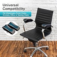 Vista 2 de AlveyTech Espuma viscoelástica con almohadillas curvadas de gel para sillas de ruedas, sillas eléctricas y scooters (juego de 2) (funda de malla)