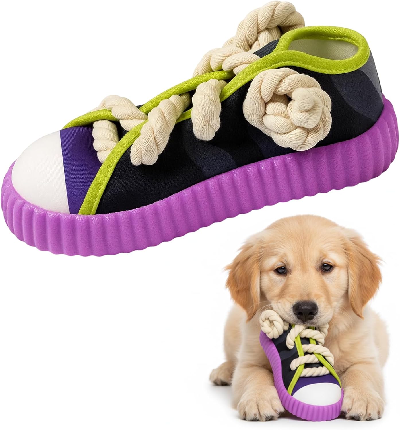 Hundespielzeug für kleine Hunde und Welpen, weiches Plüschtier mit Knistergeräusch, Kuschel- und Zerrspielzeug im Schuhdesign, leichtes Apportierspielzeug Hundespielzeug für kleine Hunde und Welpen, weiches Plüschtier mit Knistergeräusch, Kuschel- und Zerrspielzeug im Schuhdesign, leichtes Apportierspielzeug