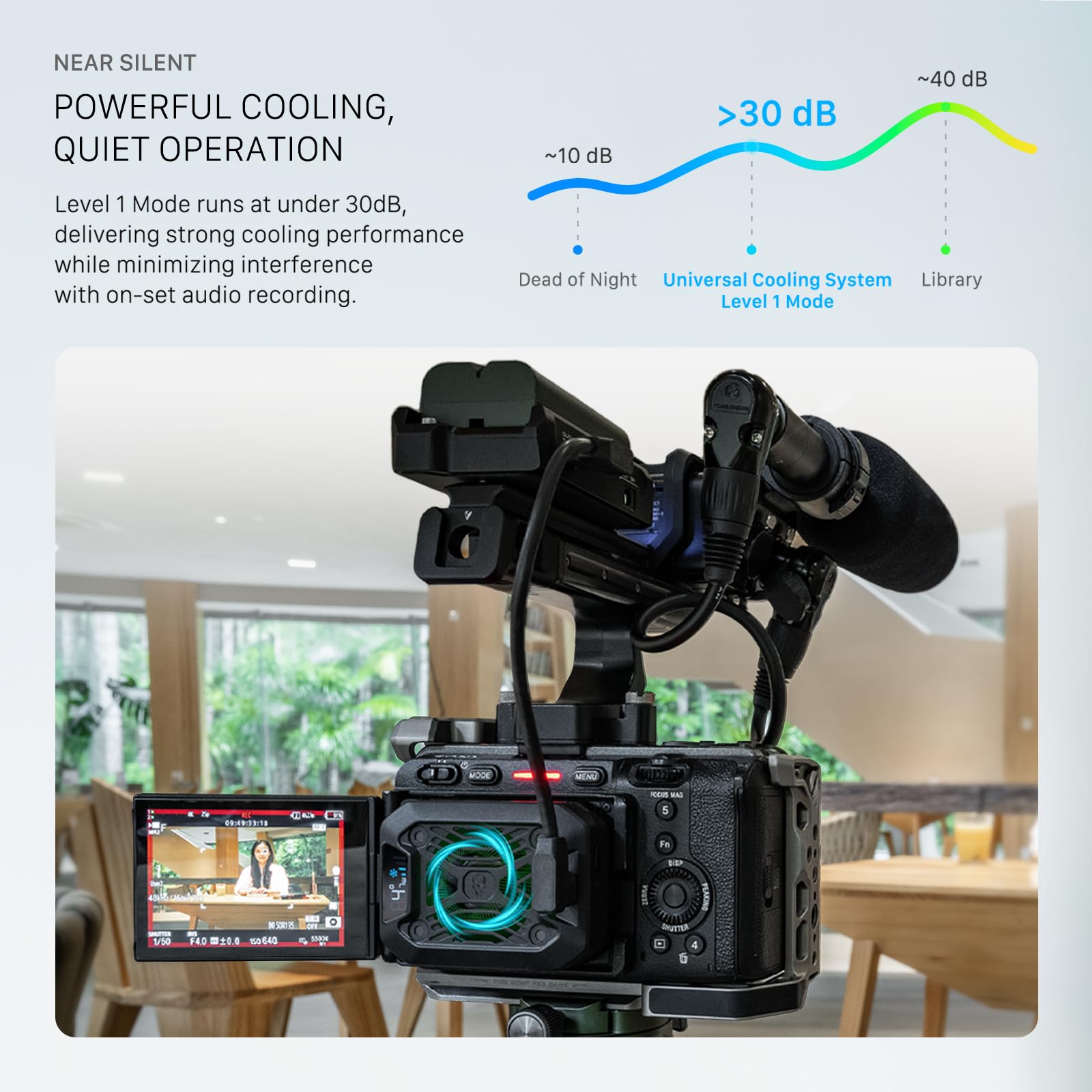 Tilta Sistema de Refrigeración Universal para Cámaras - Negro TA-UCS-B | Ventilador de Refrigeración Universal, Compatible con FX3/FX30/ZV-E1/A7C/R5 MarkⅡ/R8/R10/GH7/G9/G9M2/X-H2S/X-S20/Z30/ZF