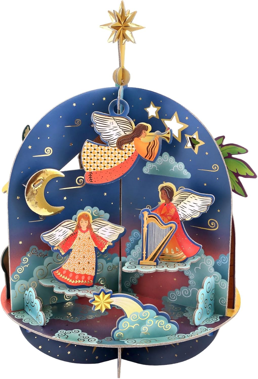 Pop and Build - Christmas Nativity Countdown Advent Calendar, 3D Pop Up - 25 Different Pieces for Each Day - Gift for Kids and Adults