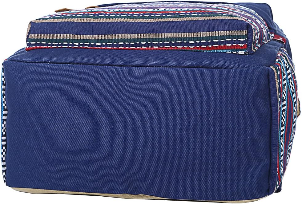 mygreen Kawaii Girls Backpack for School - Lightweight Canvas Backpack for Teens Ages 8-12, Fits 15 Inch Laptop, Cute Boho Floral Design, Durable & Comfortable Army Green - Image 6