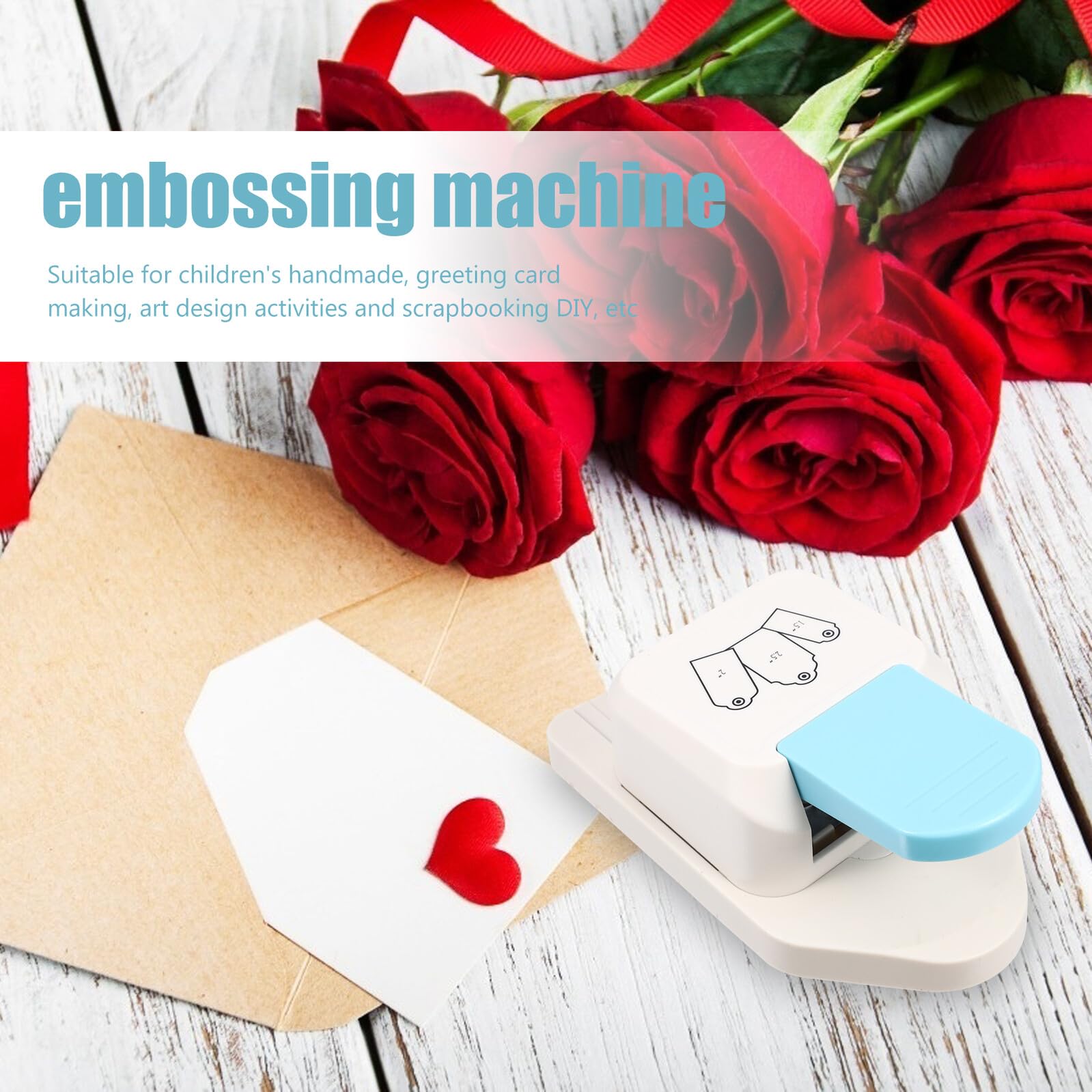 Mobestech Perforatrice Etichette Fai da Te 3 Misure 6,4-5,0-3,8 Cm Utensile Scrapbooking per Scuola Casa e Artigianato Creativo